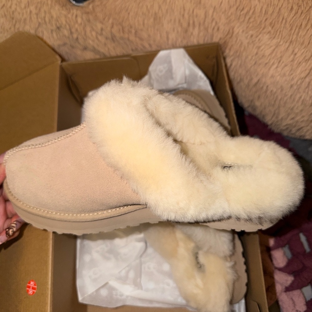 UGG Cream Faux-Shearling Slide Mule